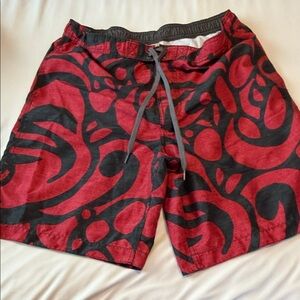 Men’s Merona Gray Elastic Waistband Swim Trunks